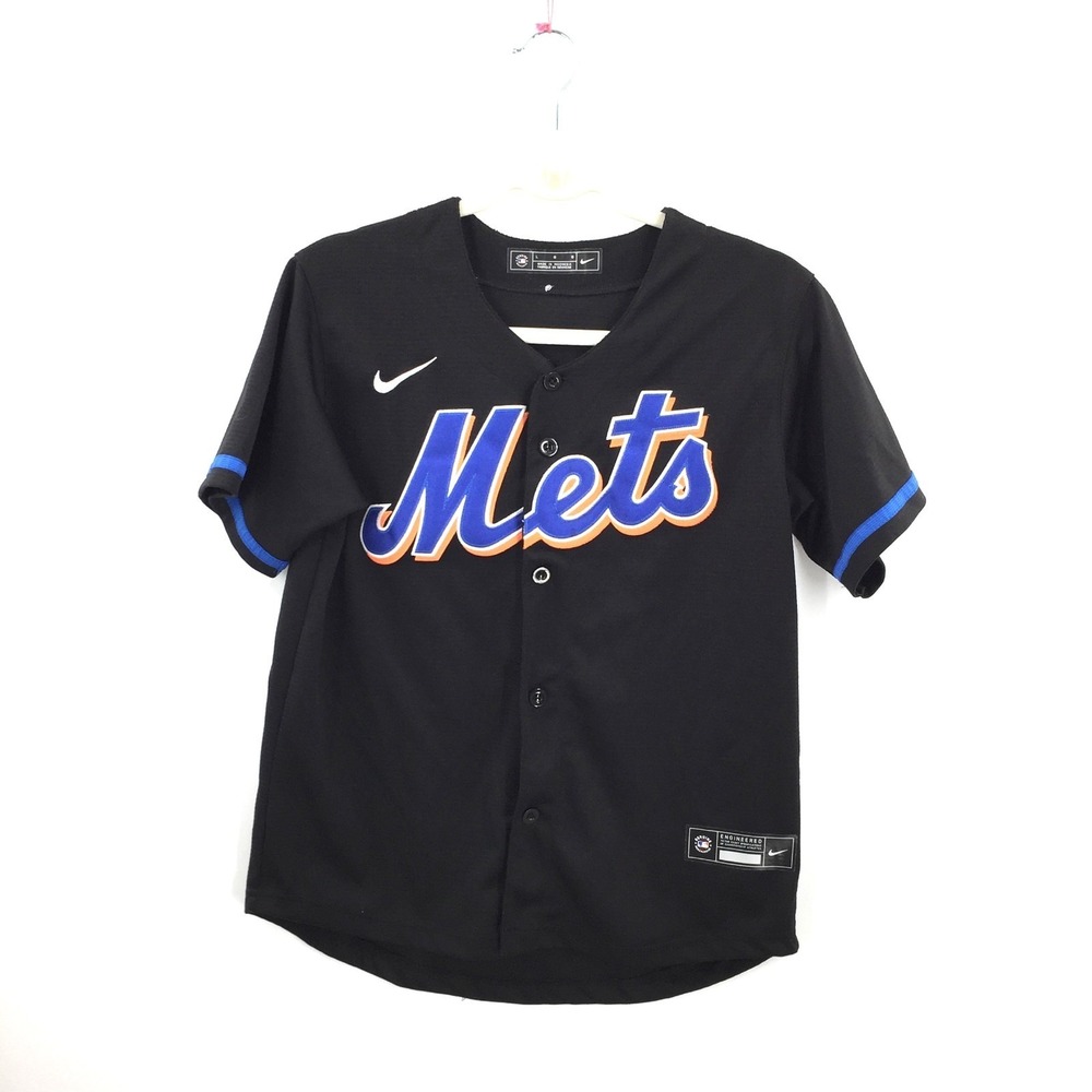 MLB New York Mets Jersey Shirt Black Baseball Scherzer 21 Nike Stitch away L